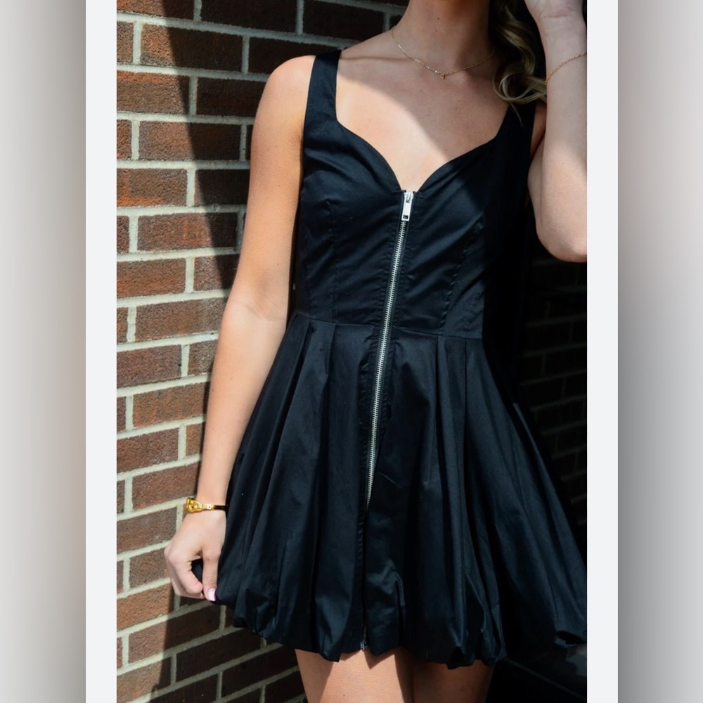 Steve Madden Black Mini Dress with Zipper